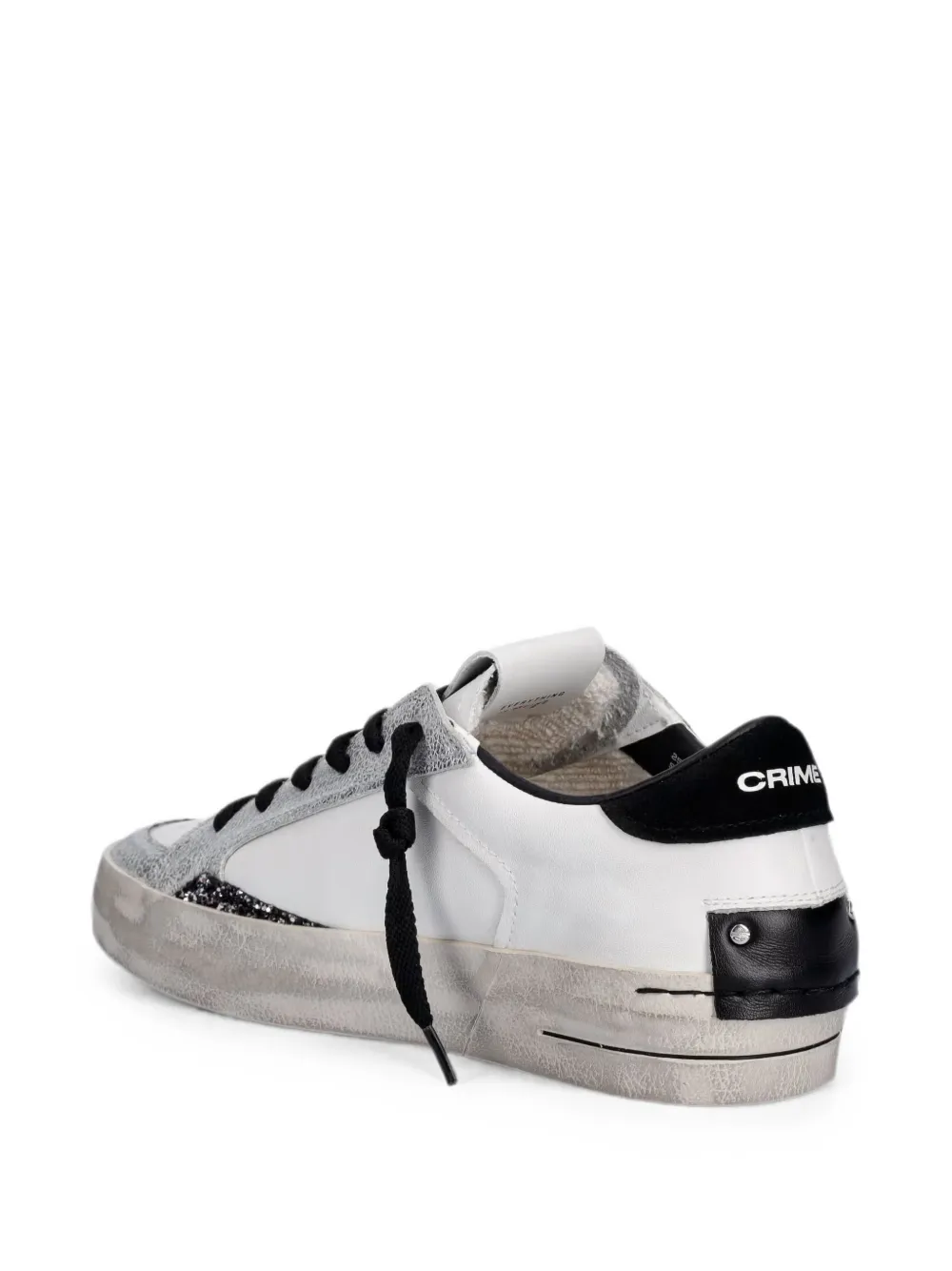 Crime London Sk8 Deluxe glitter-detail sneakers Wit