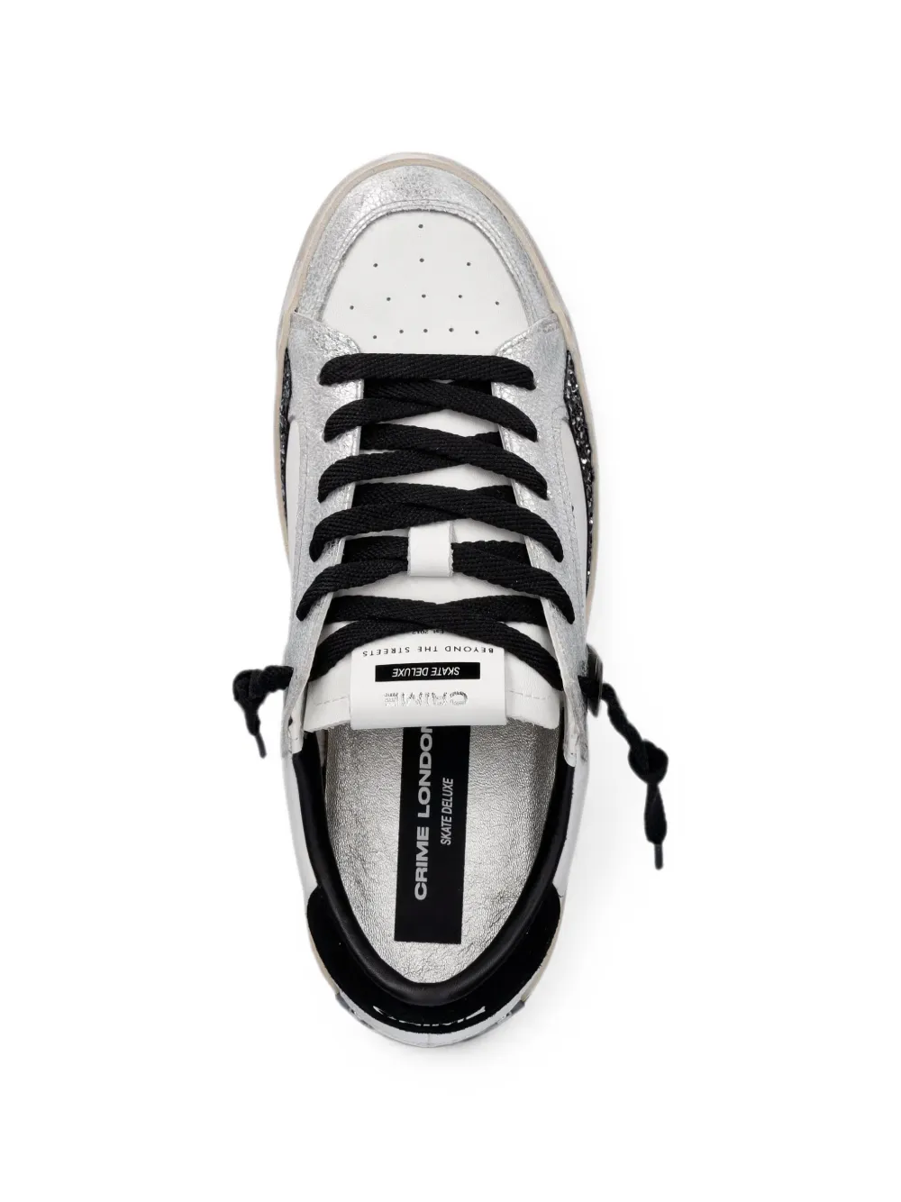 Crime London Sk8 Deluxe glitter-detail sneakers Wit