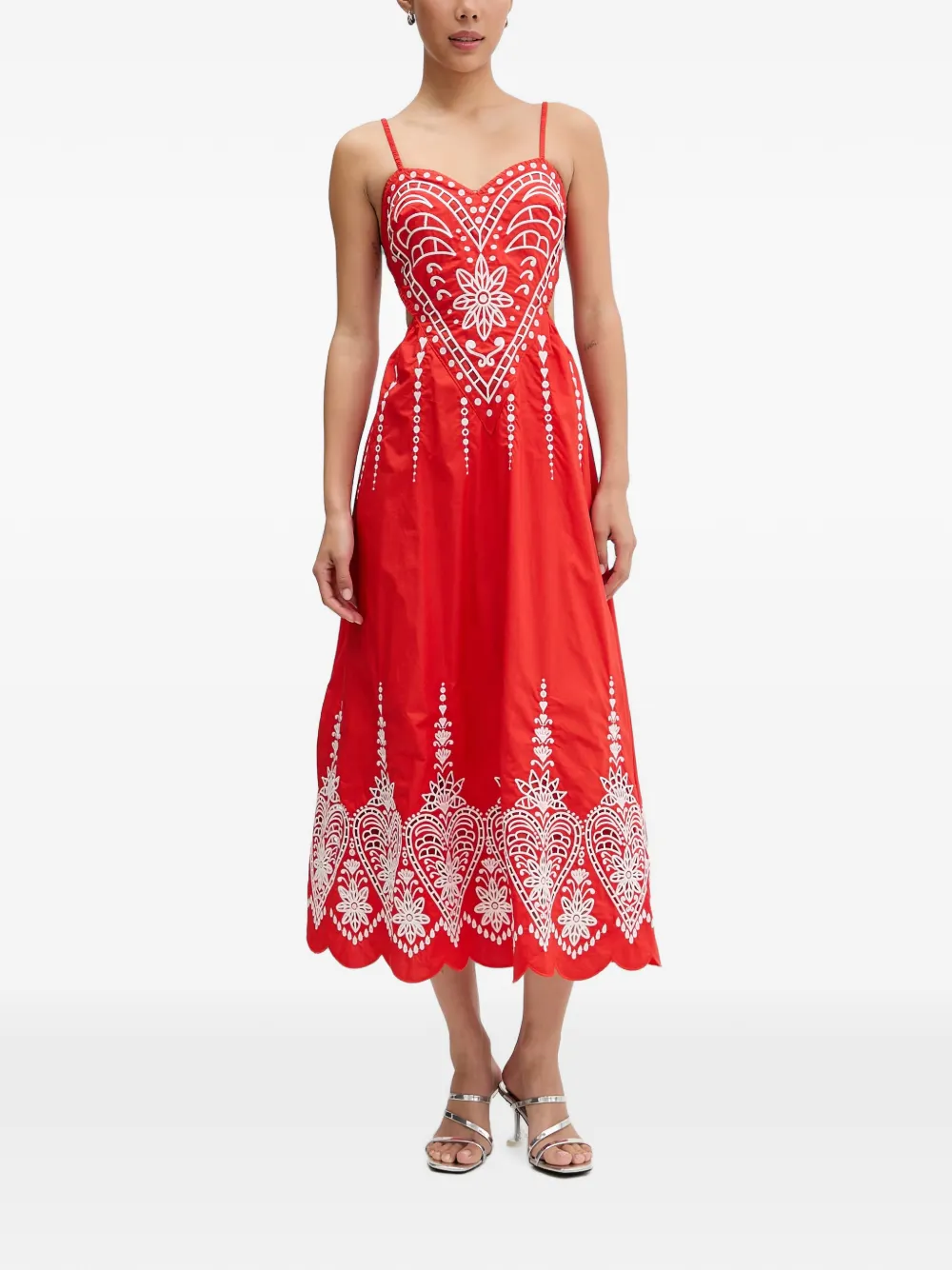 red palermo sleeveless midi dress FARM Rio