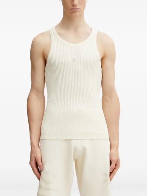Filling Pieces ribbed logo-embroidered tank top