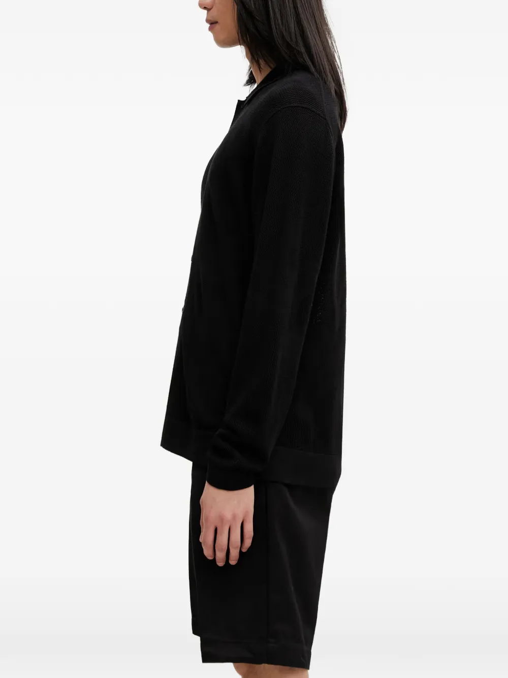 Filling Pieces Breaking Bread mesh vest met logo-jacquard Zwart