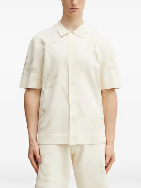 Filling Pieces intarsia-knit short-sleeve shirt