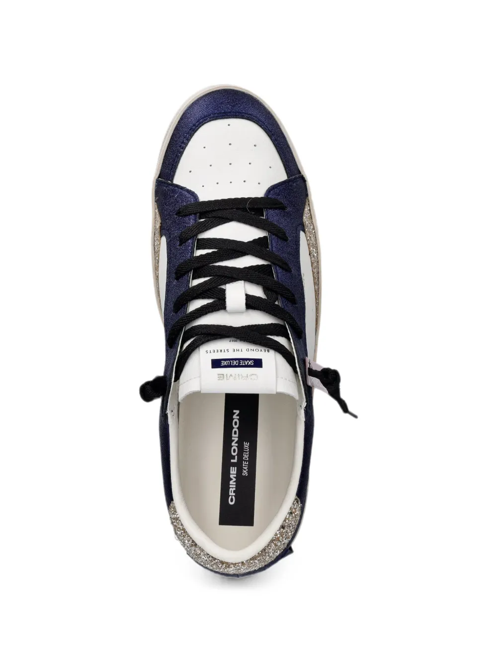Crime London Sk8 Deluxe glitter-detail sneakers Blauw