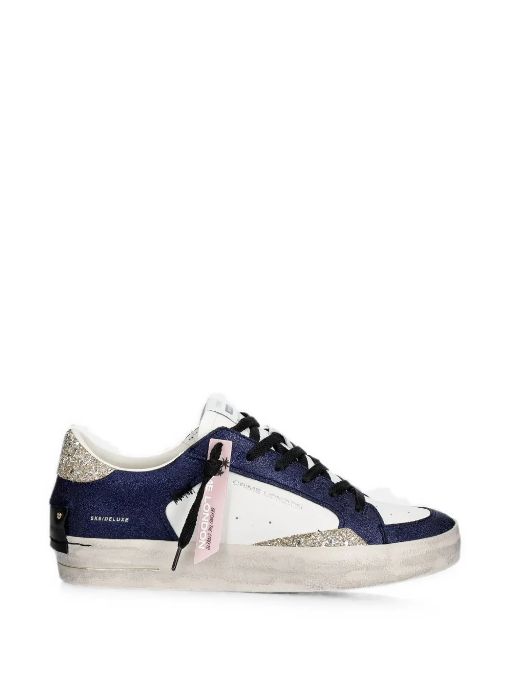 Crime London Sk8 Deluxe glitter-detail sneakers Blauw