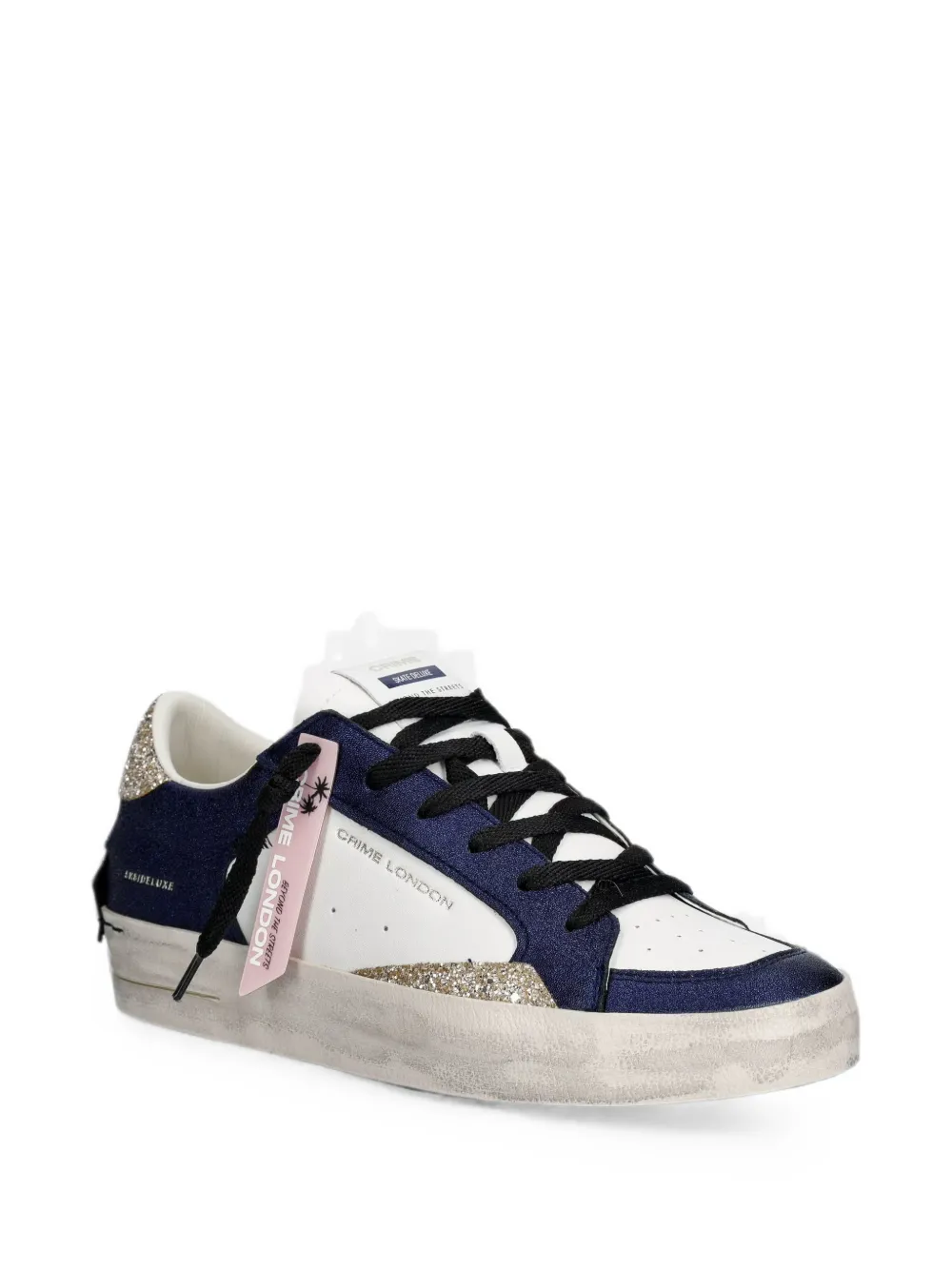 Crime London Sk8 Deluxe glitter-detail sneakers Blauw
