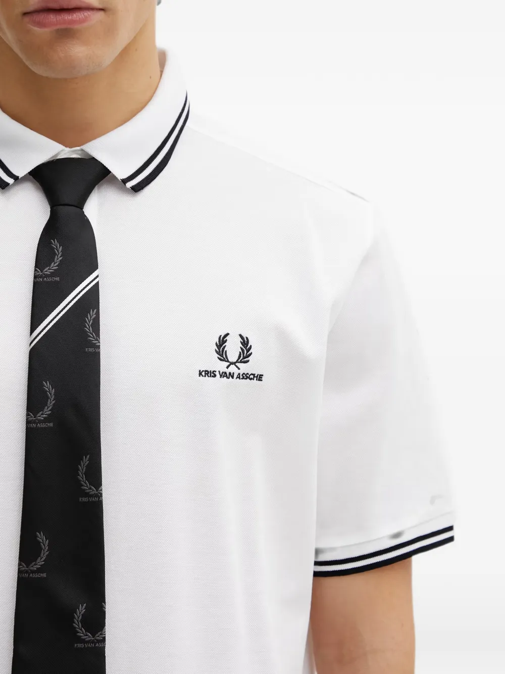Fred Perry overhemd met korte mouwen Wit