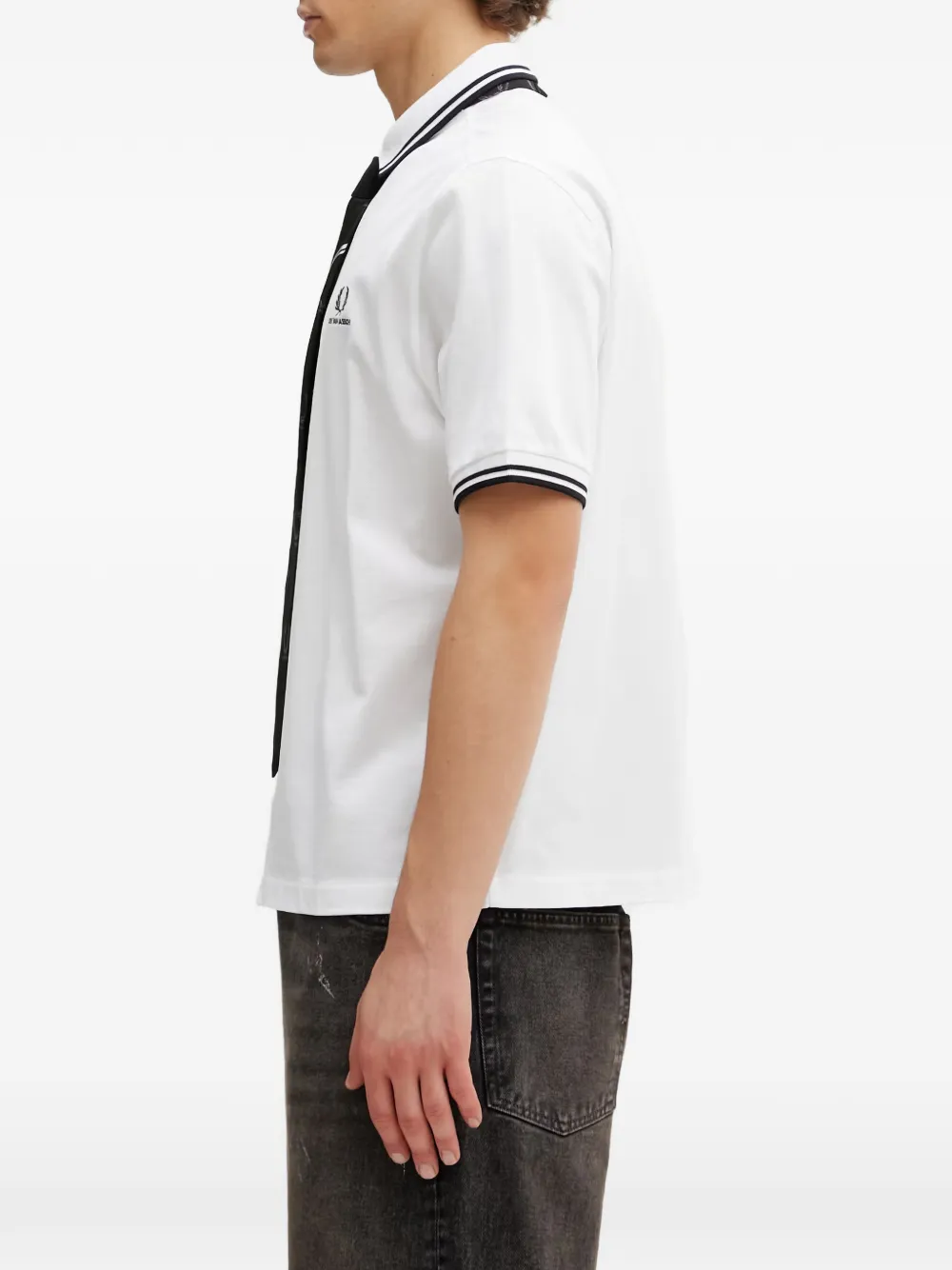 Fred Perry overhemd met korte mouwen Wit