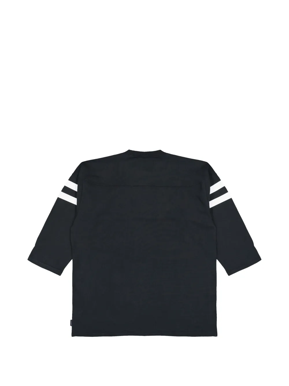 Neighborhood T-shirt met gestreepte mouwen en logo-print Zwart