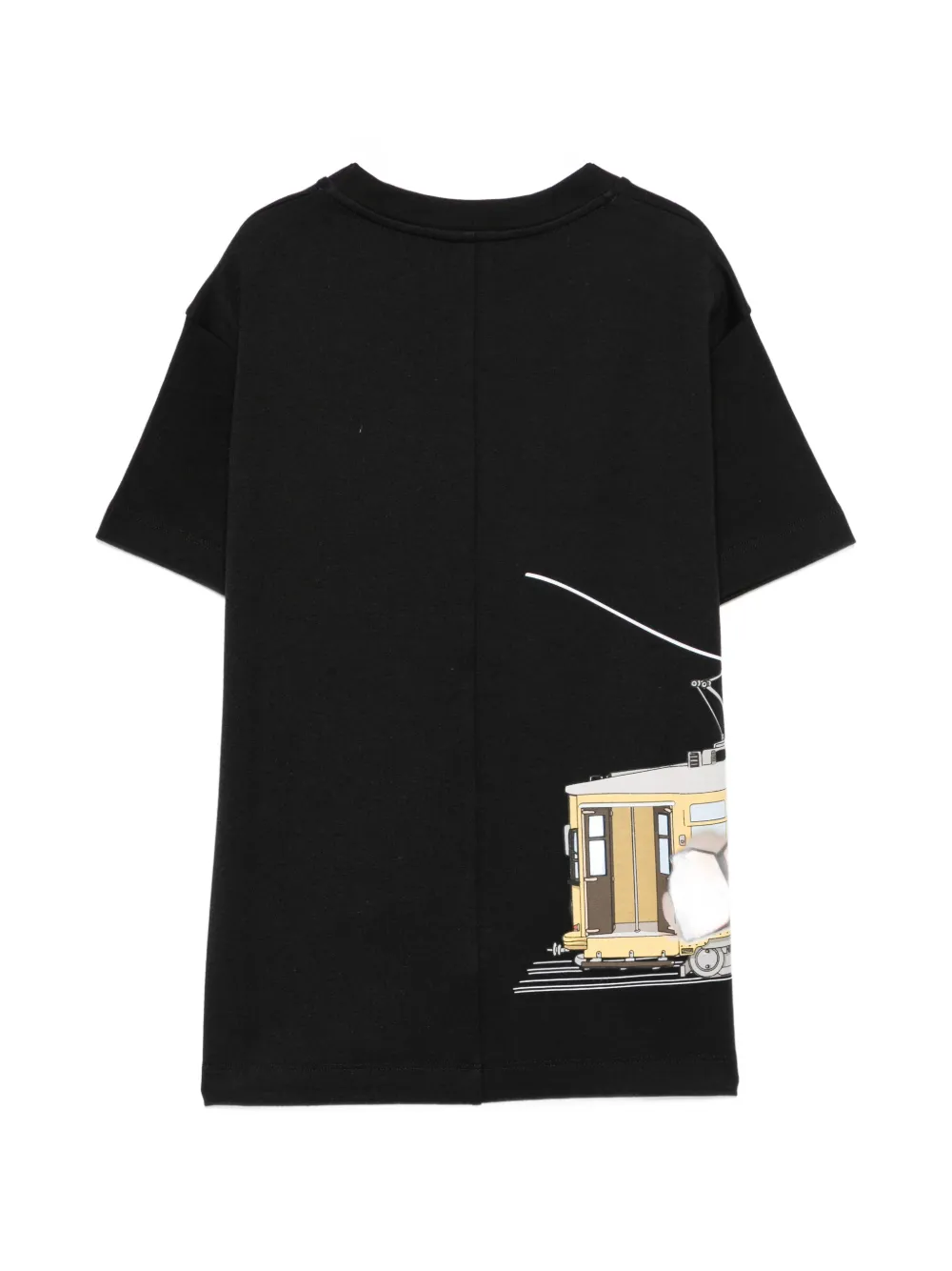Fendi Kids T-shirt met grafische print Zwart