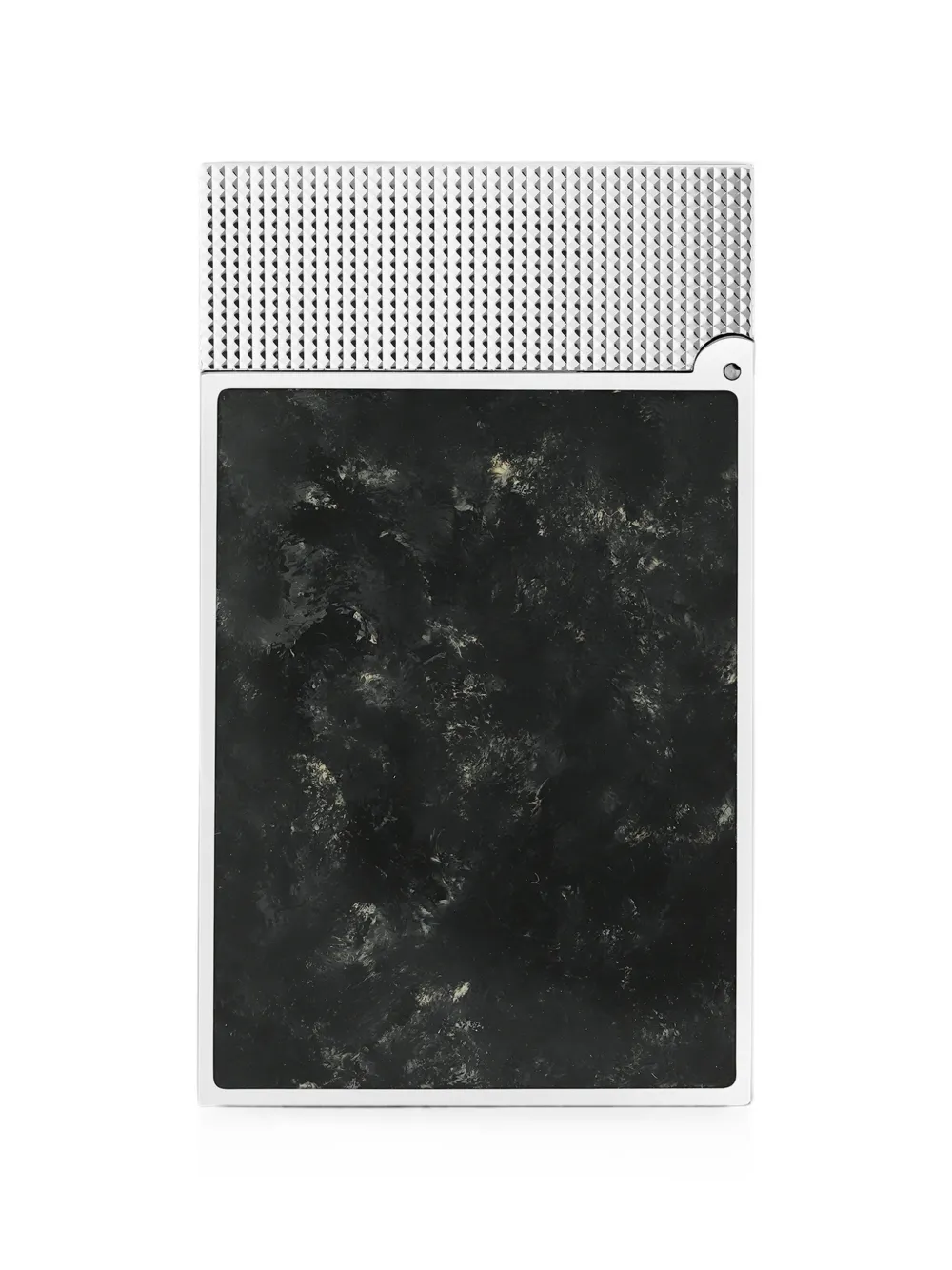 St Dupont Engraved Marble-effect Lighter In Black