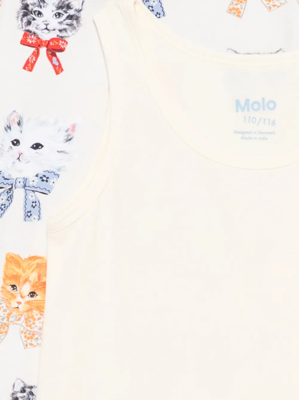 Molo Twee tops met katten-print Beige