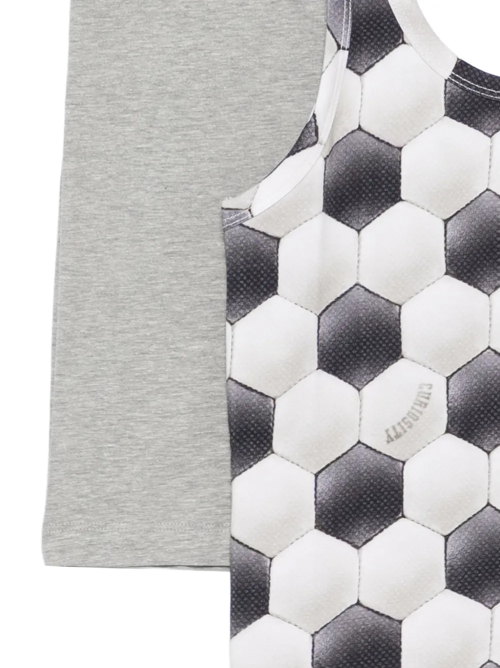 Molo Twee tanktops met voetbal-print Grijs