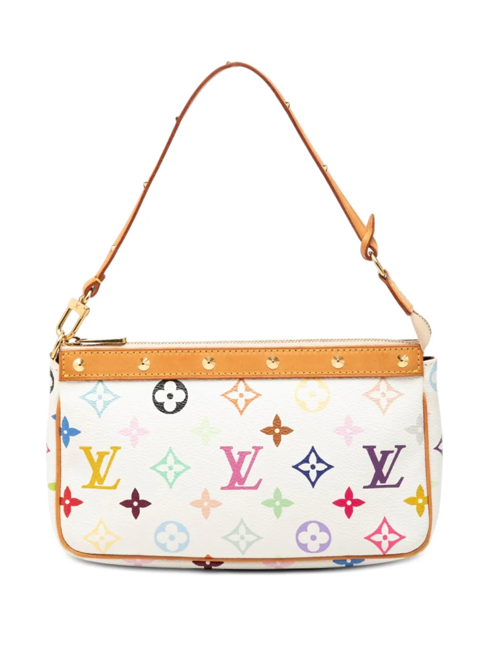 Louis Vuitton Pre-Owned 2008 Multicolore Pochette Accessoires Schultertasche mit Monogramm - Weiß