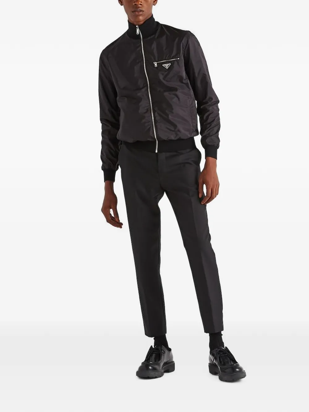 Prada Re-Nylon Reversible Cardigan | Black | FARFETCH HK