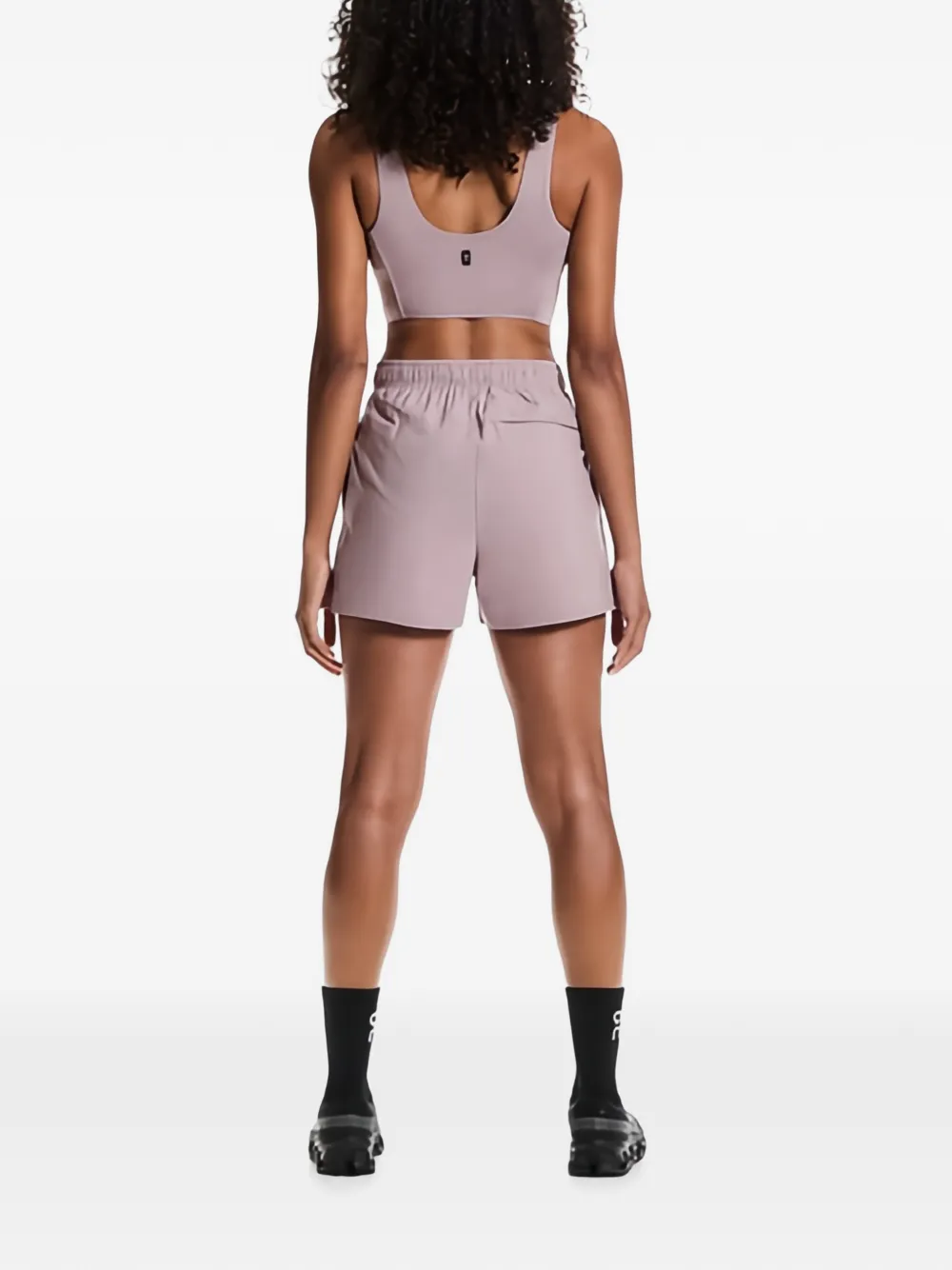 On Shorts met logoprint Roze