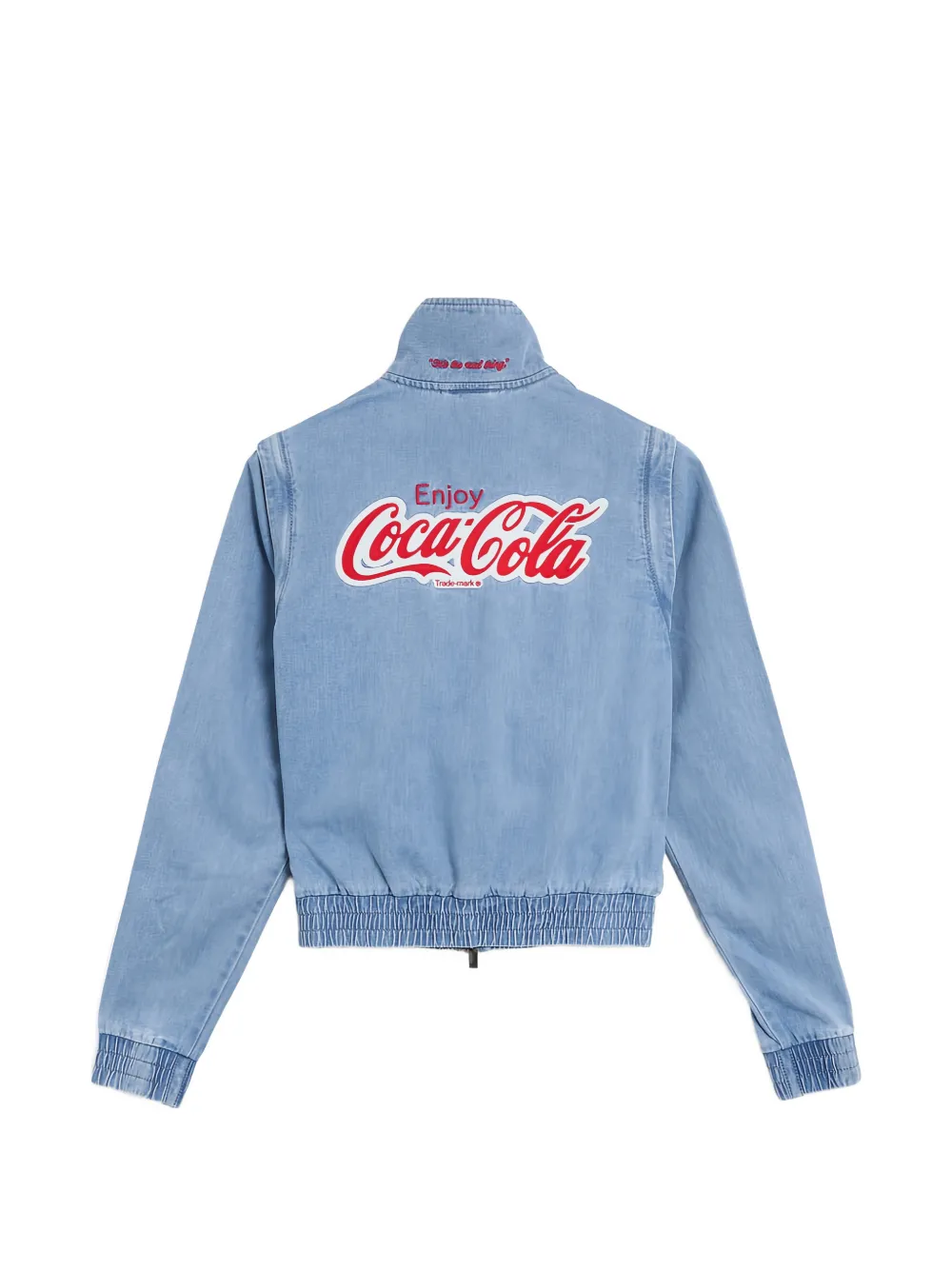 adidas x Coca-Cola Firebird Reg denim jack met geborduurd logo Blauw