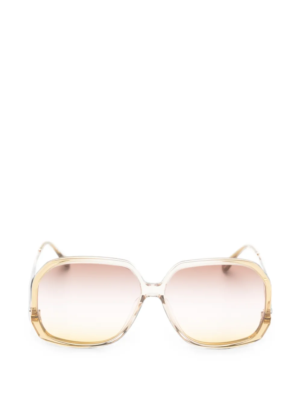 Chloé Geometric-frame Sunglasses In Neutral
