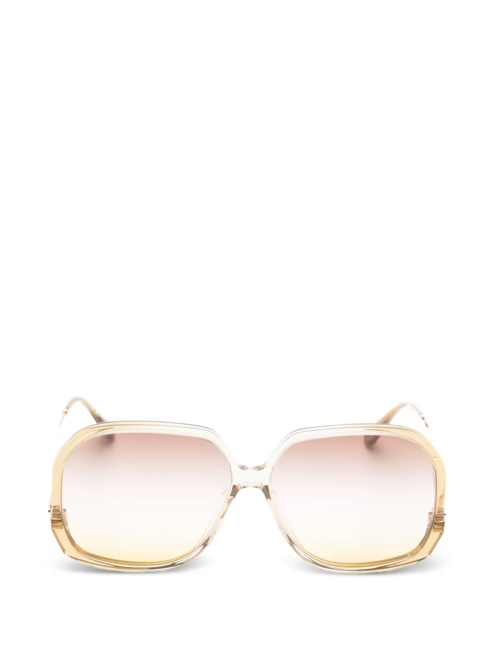 Chloé Eyewear geometric-frame sunglasses - Nude