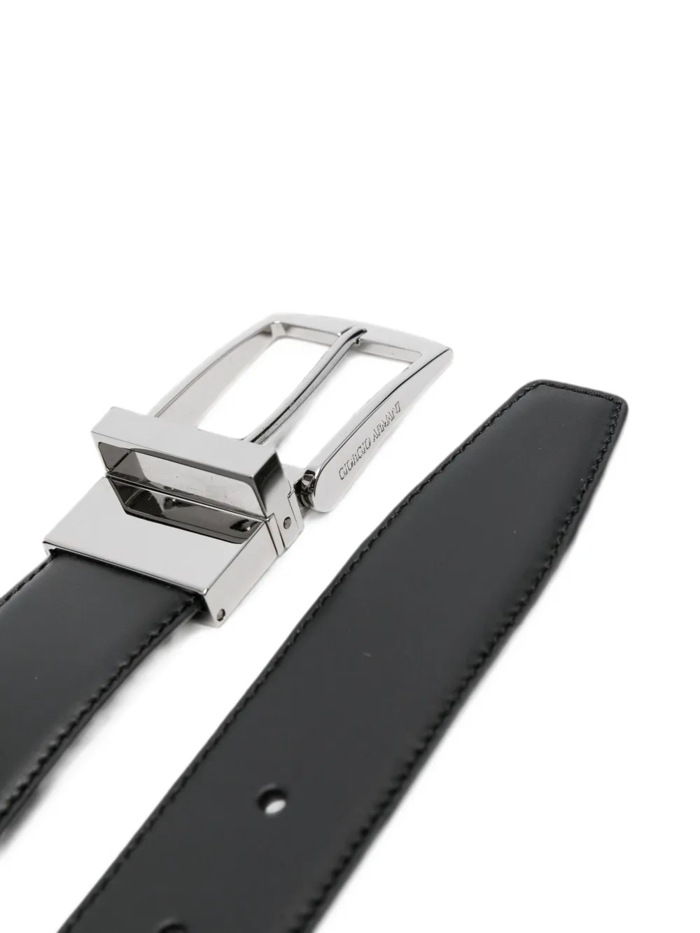 Giorgio Armani Omkeerbare riem met gesp Zwart