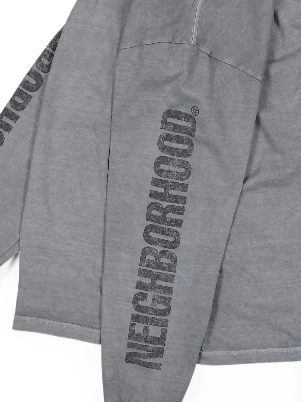 Neighborhood T-shirt met logoprint met lange mouwen Grijs