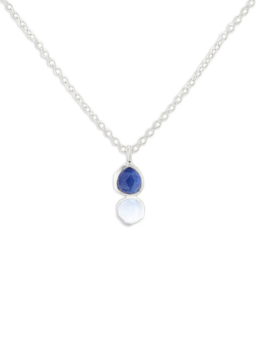 AUREE JEWELLERY mini Manhattan sapphire necklace - Silber