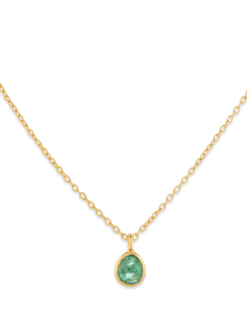 AUREE JEWELLERY mini Manhattan emerald necklace - Gold