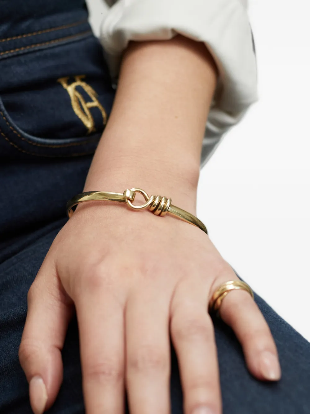 AUREE JEWELLERY Bayswater rope bangle - Oro