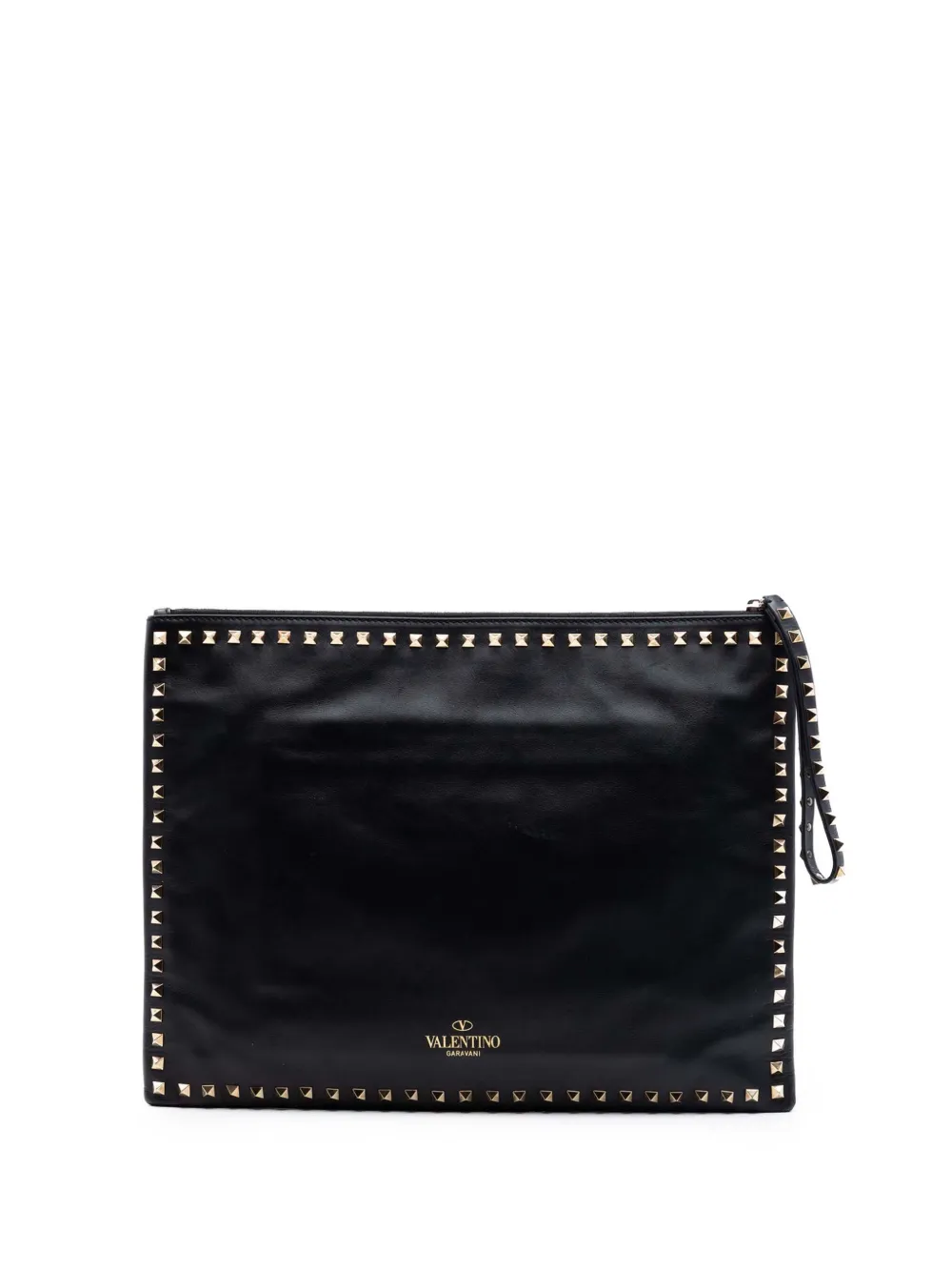 Valentino Garavani Pre-Owned Clutch Rockstud grande in pelle 2000-2017 - Nero