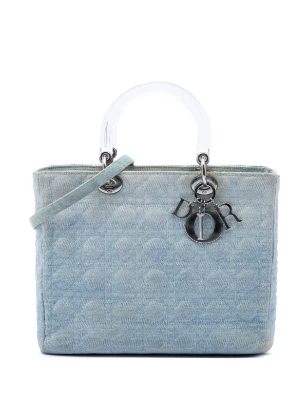 Christian Dior Pre-Owned 1999 ラージ デニム カナージュ アクリル