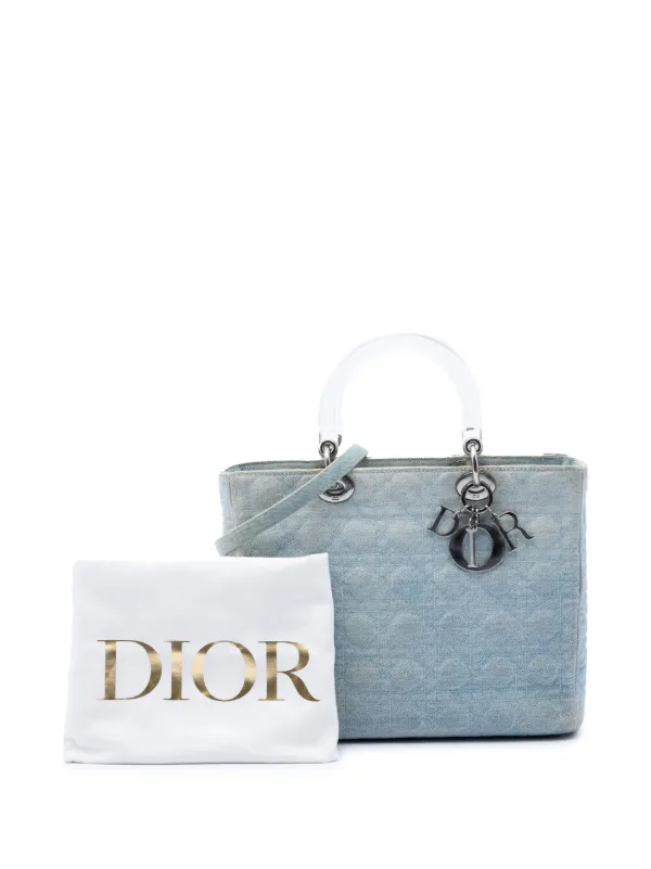 Christian Dior Pre-Owned 1999 ラージ デニム カナージュ アクリル