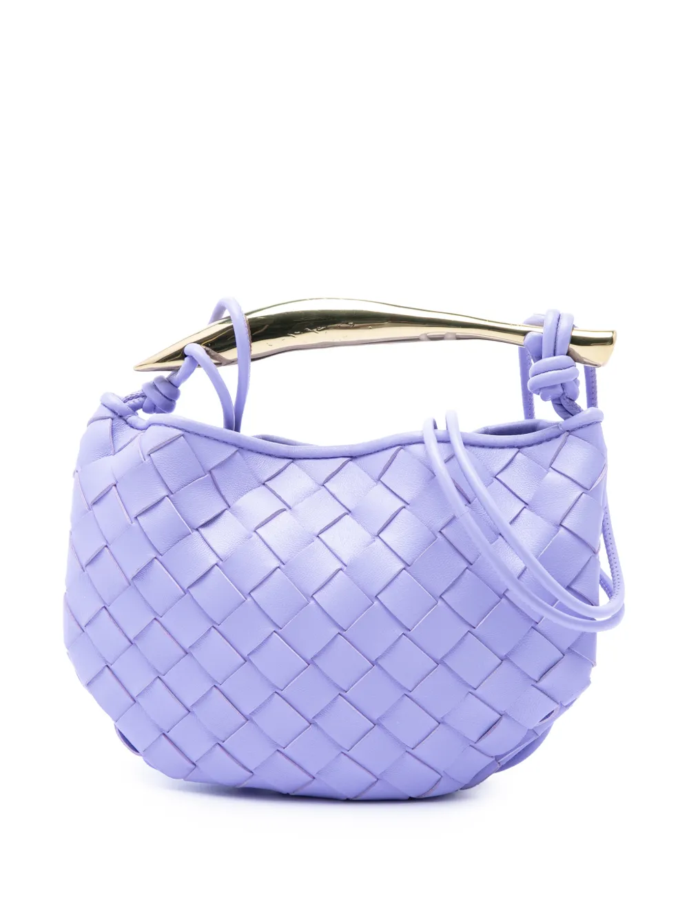 Bottega Veneta Pre-Owned Borsa a tracolla Intrecciato Sardine Baby in pelle di agnello 2012-2026 - Viola
