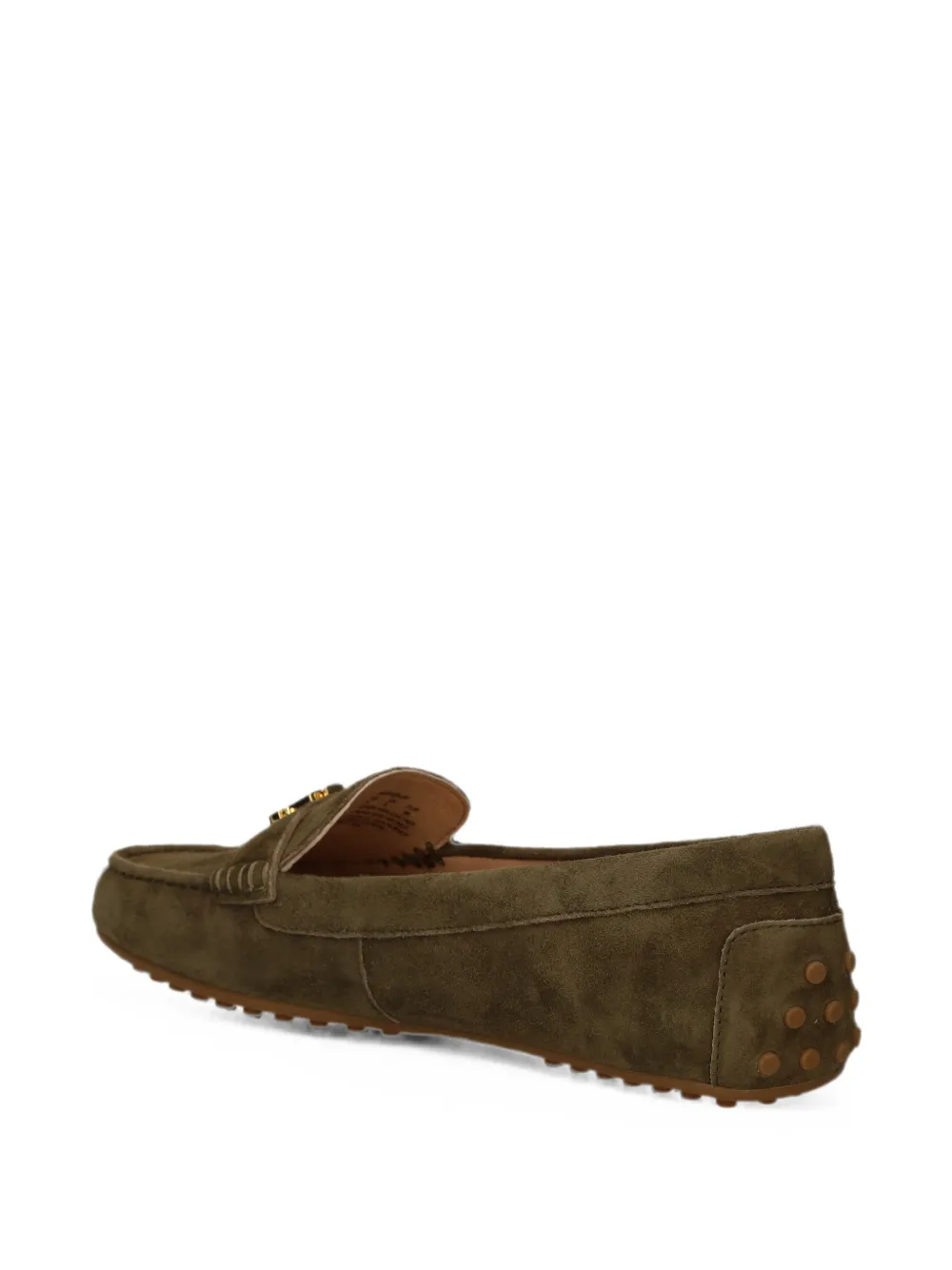 Lauren Ralph Lauren logo-plaque suede loafers Groen
