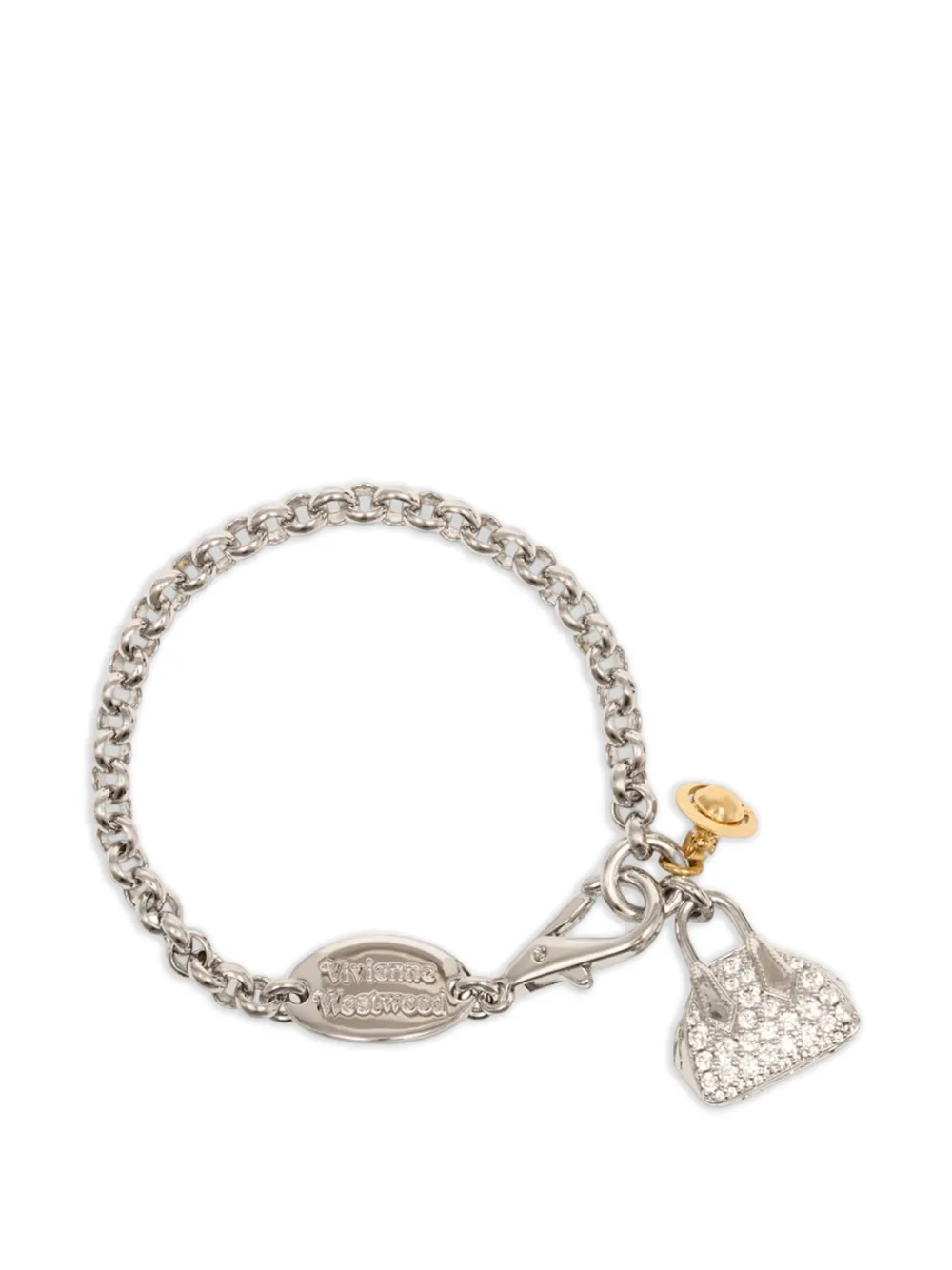 Vivienne Westwood Yasmine crystal-embellished bracelet - Argento