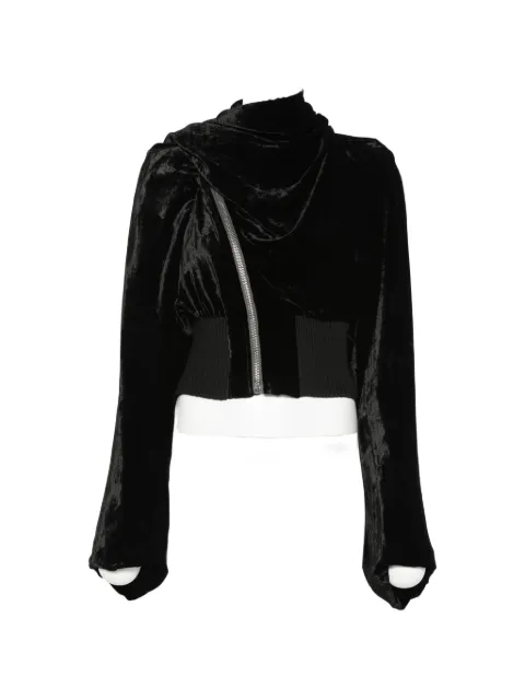 Rick Owens draped asymmetric-zip jacket