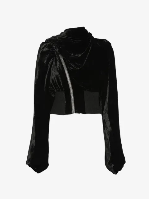 Rick Owens draped asymmetric-zip jacket