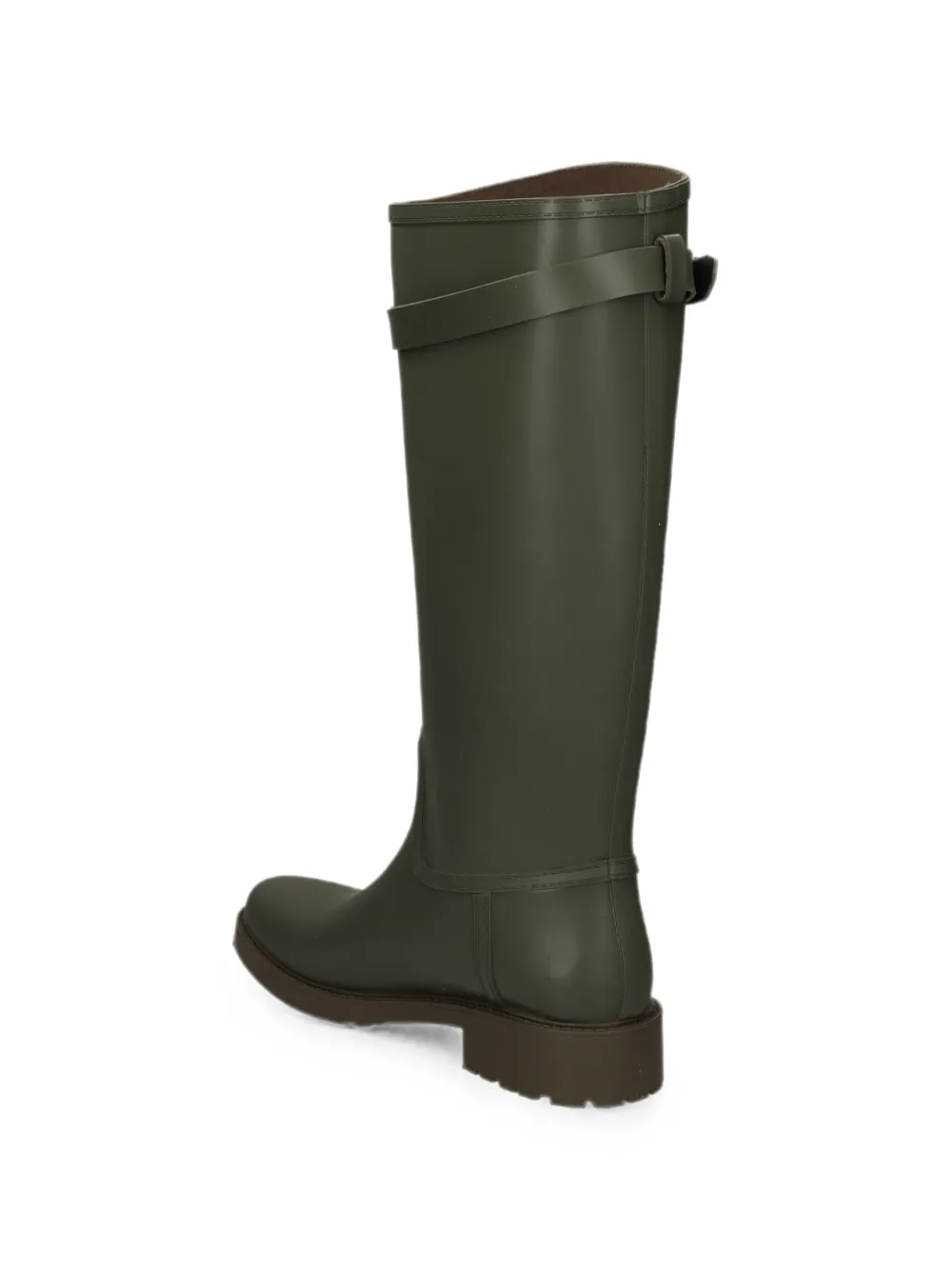Lauren Ralph Lauren logo-plaque buckled boots Groen