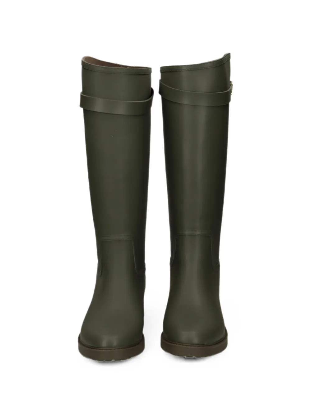 Lauren Ralph Lauren logo-plaque buckled boots Groen