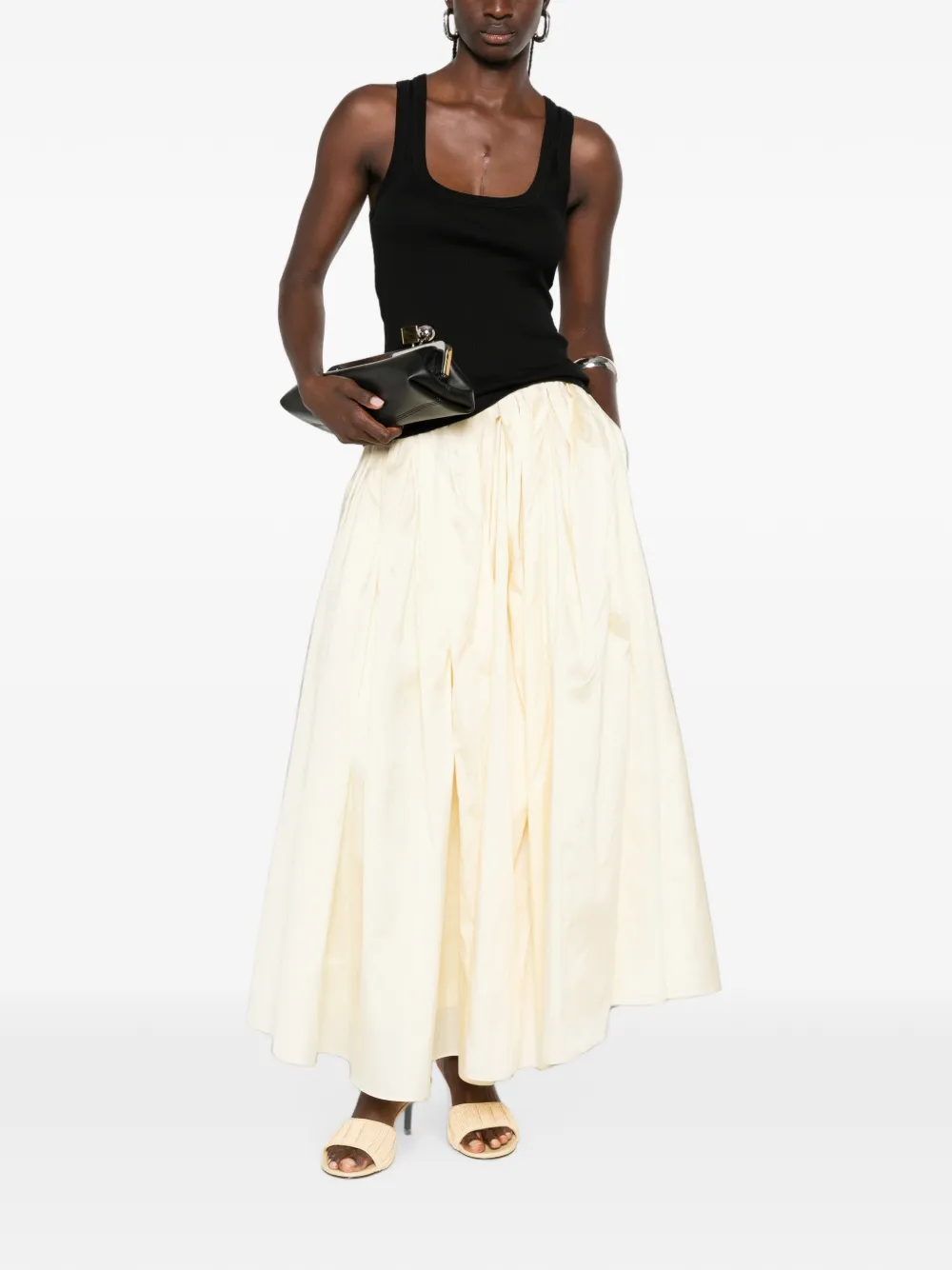 Jacquemus Gros Grain ribgebreide tanktop Zwart