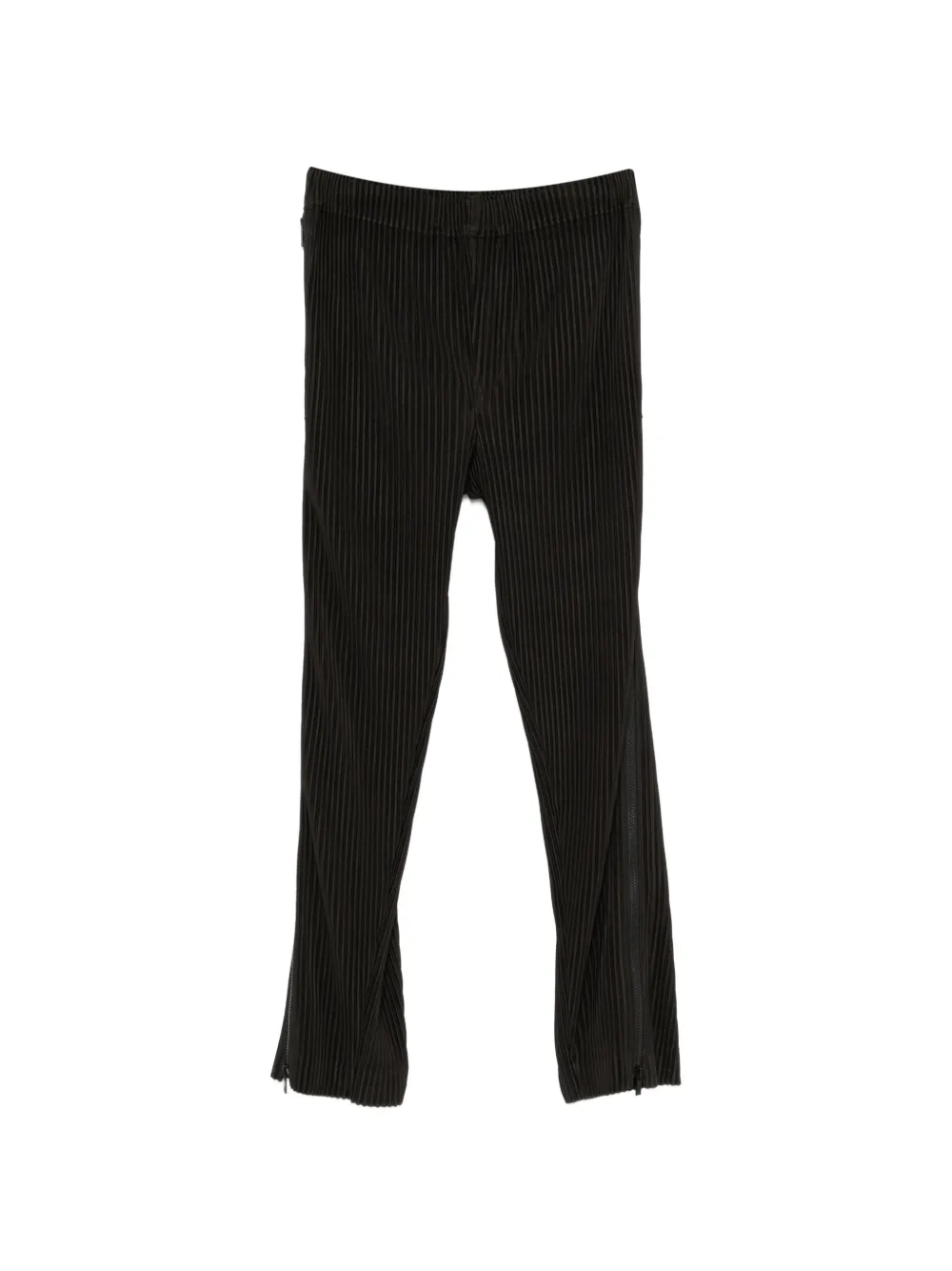 Homme Plissé Issey Miyake pleated-design zip-detailing trousers - Black
