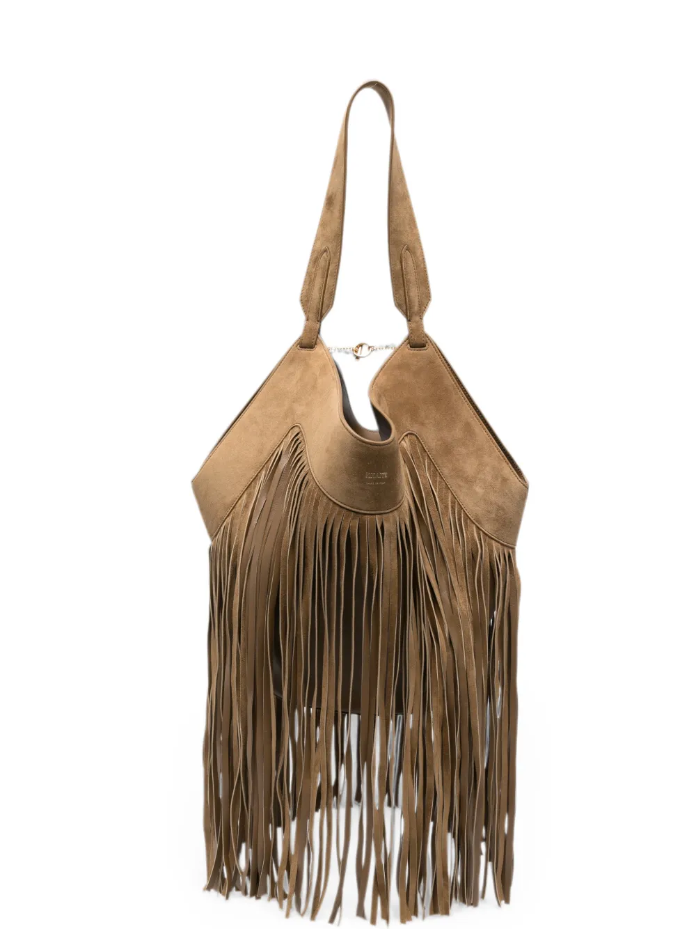 KHAITE small Lotus fringed-design tote bag - Brown