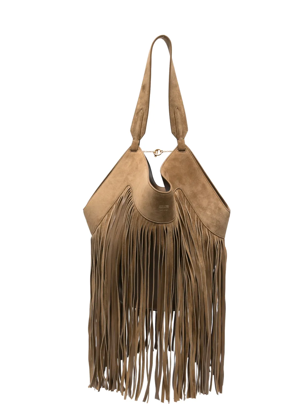 KHAITE small Lotus fringed-design tote bag - Marrone