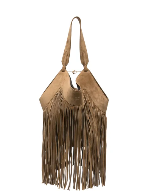 KHAITE small Lotus fringed-design tote bag