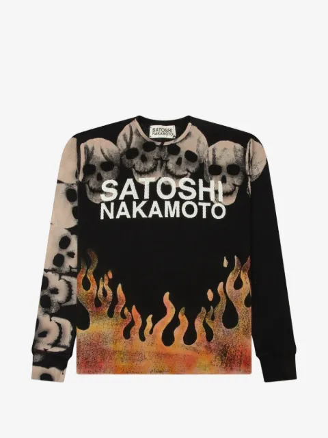 SATOSHI NAKAMOTO t-shirt à imprimé graphique