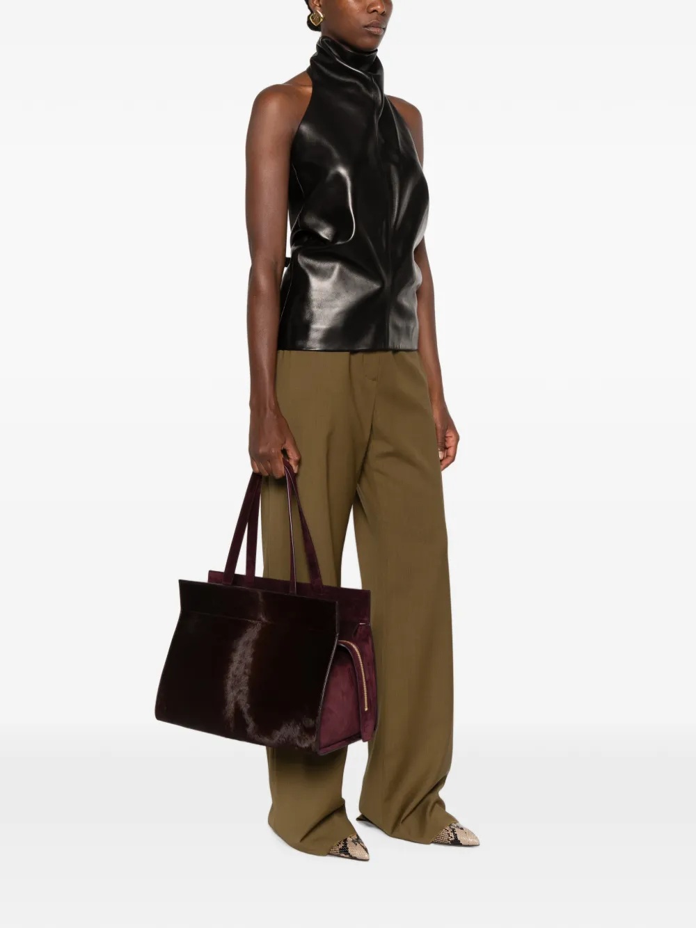 KHAITE Crosby shopper Paars