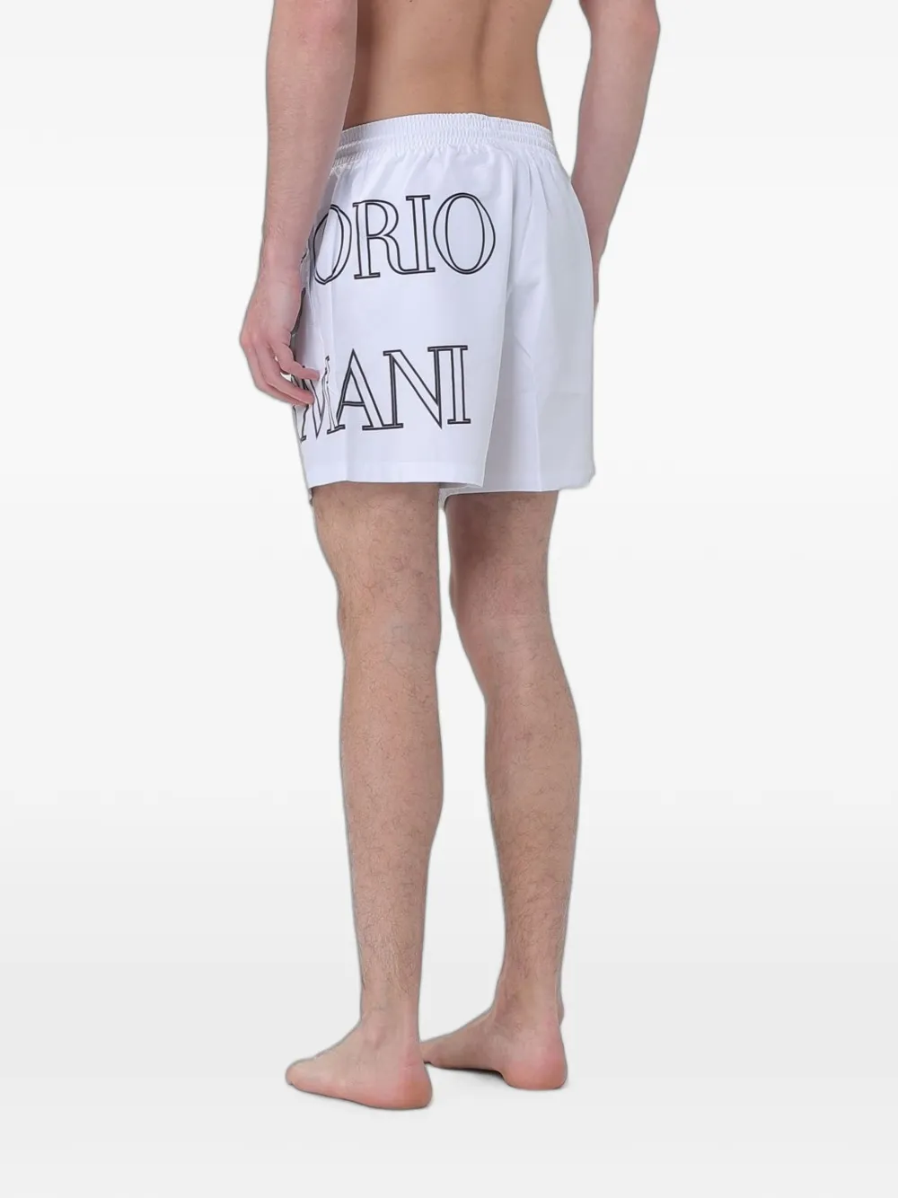 Emporio Armani Zwembroek met logoprint Wit