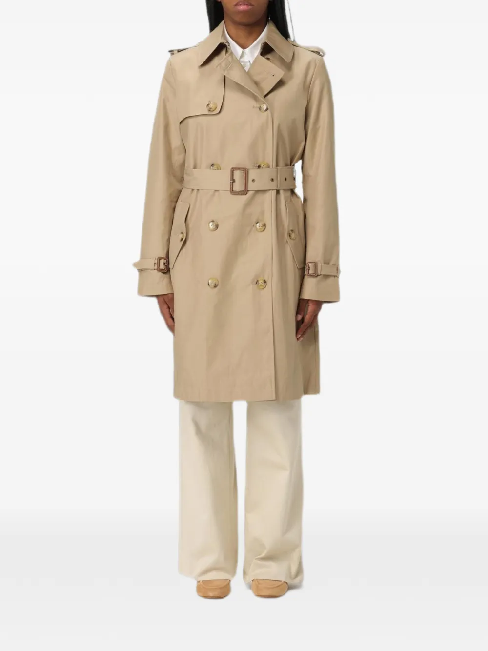 Lauren Ralph Lauren double-breasted belted trench coat - Toni neutri