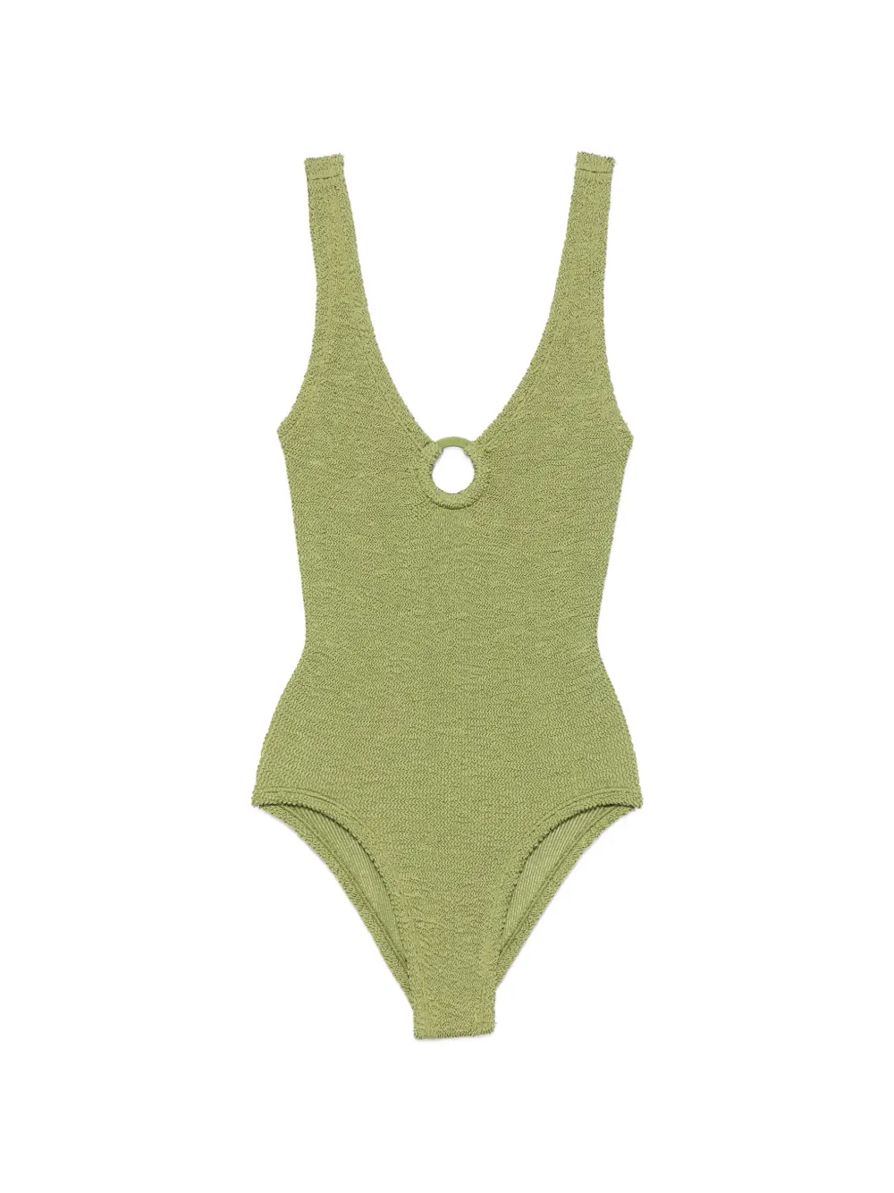Hunza G Celine crinkle-effect swimsuit - Verde