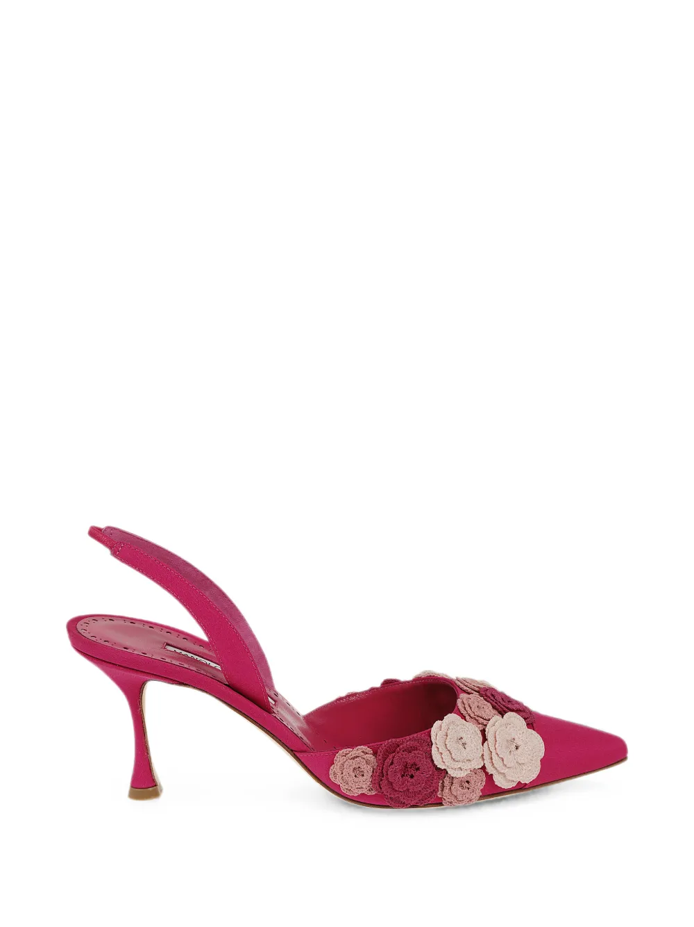 Manolo Blahnik Svemutasli floral-embellished slingback pumps Roze