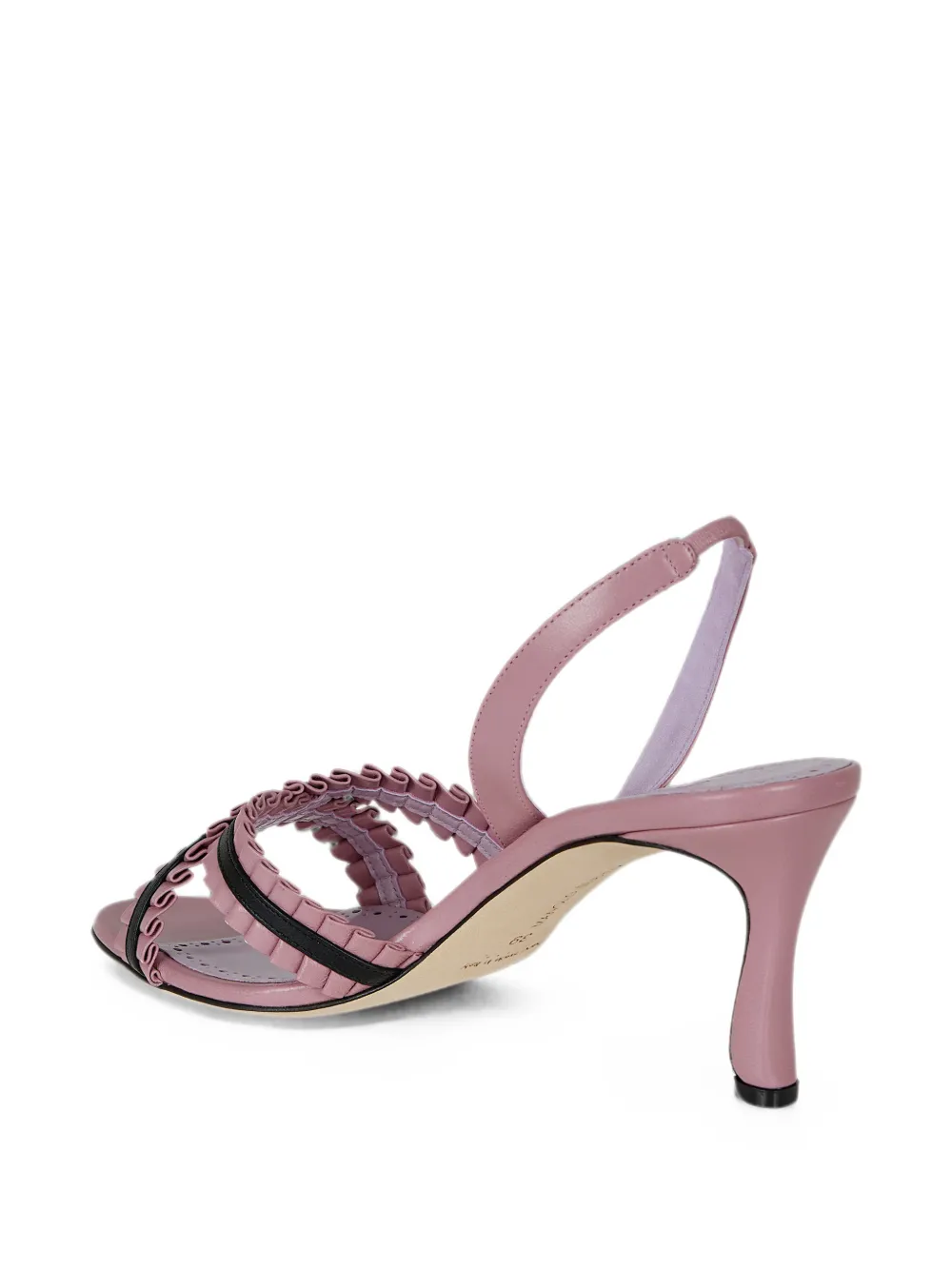 Manolo Blahnik VOLUSAN ruffled slingback sandals Roze