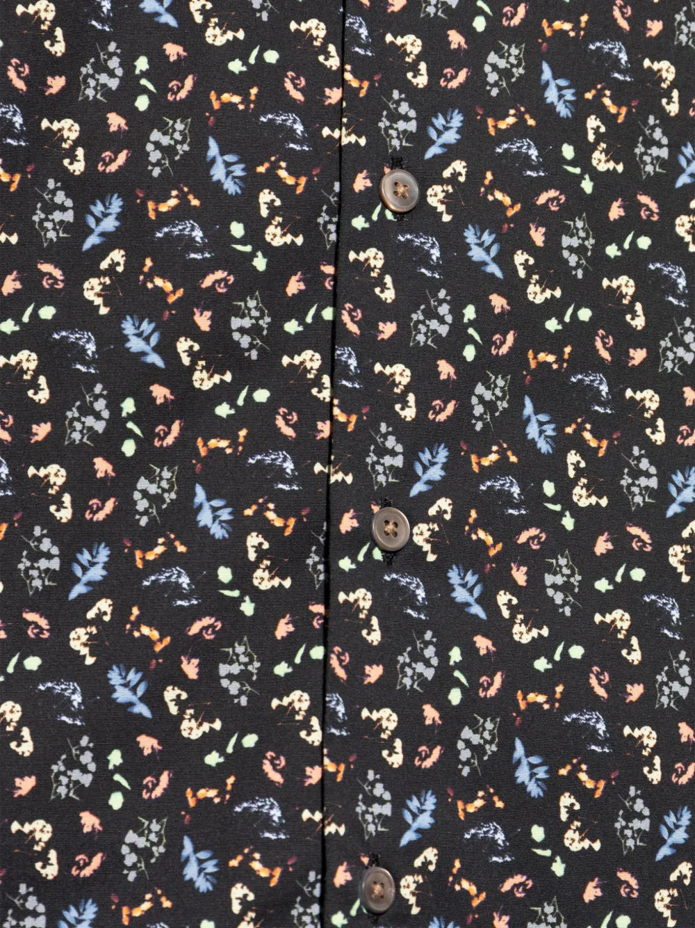 PS Paul Smith Overhemd met bloemenprint Zwart
